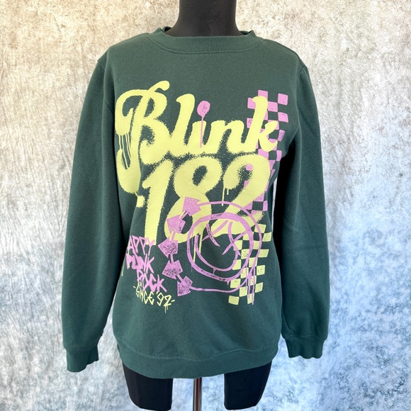 Blink 182 Tops - Blink 182 Green Sweatshirt - Small